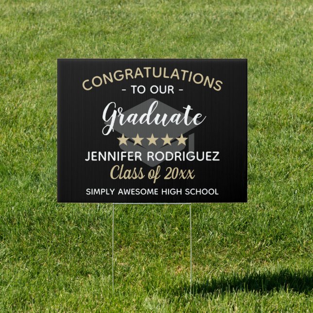 Congratulations To Our Graduate Graduation Sign (Insitu)