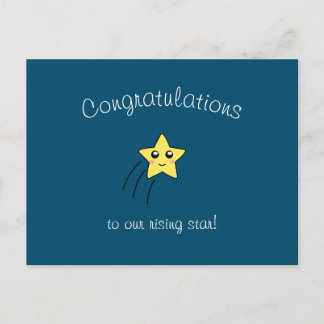 "Congratulations to Our Rising Star" Postcard