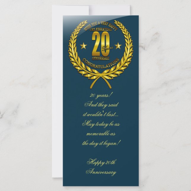 Congratulations to the 20th Anniversary (Front)