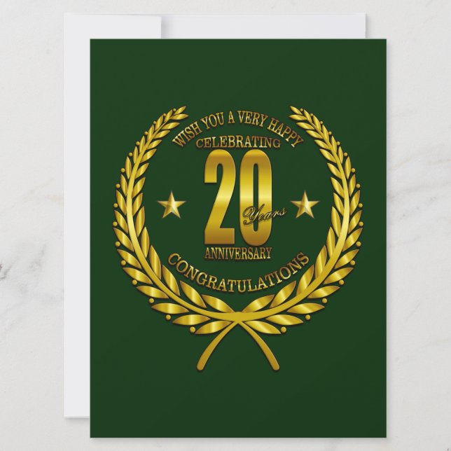 Congratulations to the 20th Anniversary (Front)