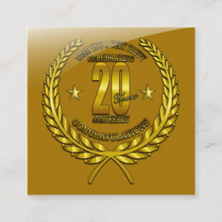 Congratulations to the 20th Anniversary Enclosure Card