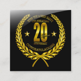 Congratulations to the 20th Anniversary Enclosure Card