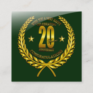 Congratulations to the 20th Anniversary Enclosure Card