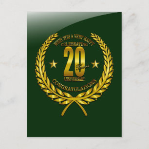 Congratulations to the 20th Anniversary Postcard