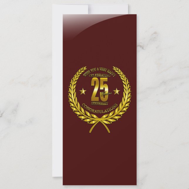 Congratulations to the 25th Anniversary (Front)