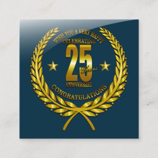 Congratulations to the 25th Anniversary Enclosure Card