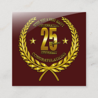 Congratulations to the 25th Anniversary Enclosure Card