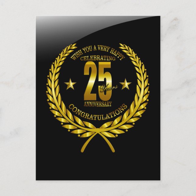 Congratulations to the 25th Anniversary Postcard (Front)