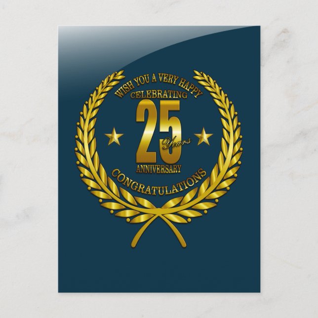 Congratulations to the 25th Anniversary Postcard (Front)
