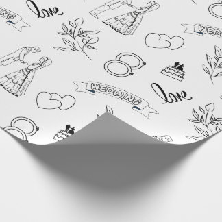 Congratulations to the Bride and Groom Wedding Wrapping Paper