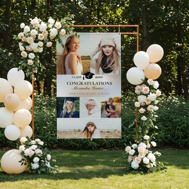 Congratulations To The Graduate 6 Photo Collage Banner (Congratulations To The Graduate 6 Photo Collage Banner)