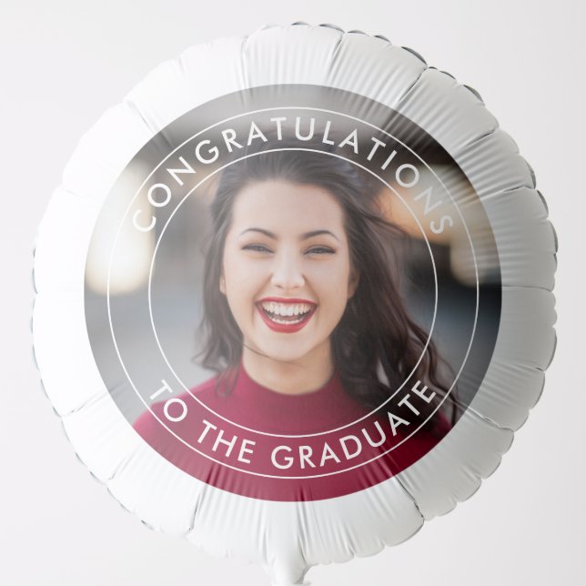 Congratulations to The Graduate Large Photo Balloo Balloon (Front)