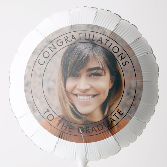 Congratulations to The Graduate Large Photo Balloon (Front)