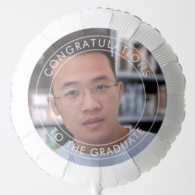 Congratulations to The Graduate Male Large Photo Balloon (Front)