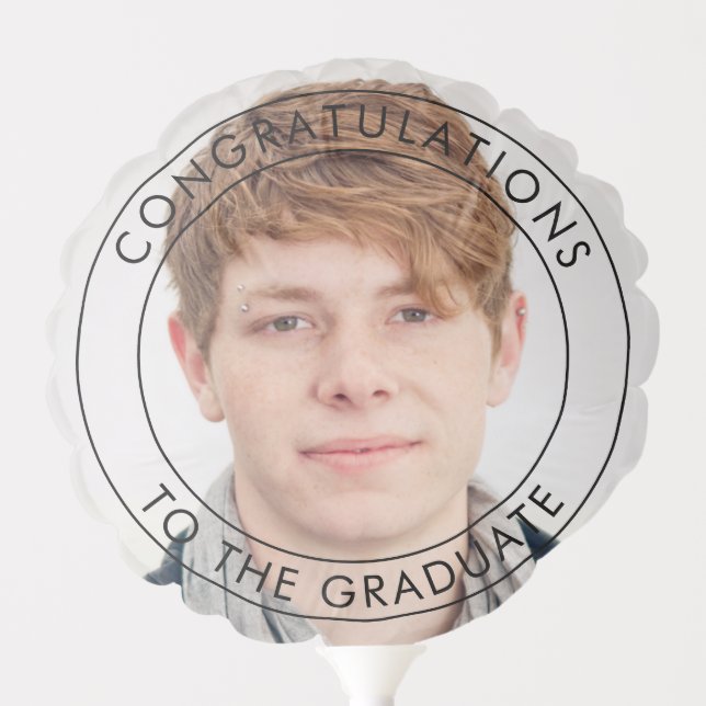 Congratulations to The Graduate Male Photo Balloon (Front)