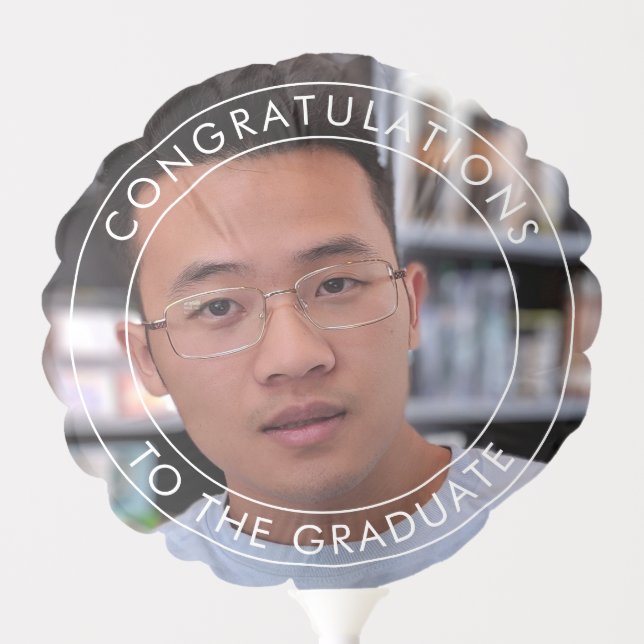 Congratulations to The Graduate Male Photo Balloon (Front)