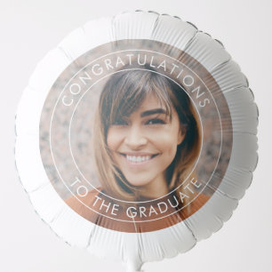 Congratulations to The Graduate White Large Photo Balloon