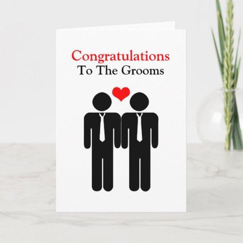 Congratulations To The Grooms Wedding Card