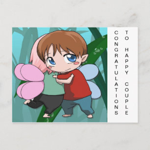 Congratulations to the happy couple postcard