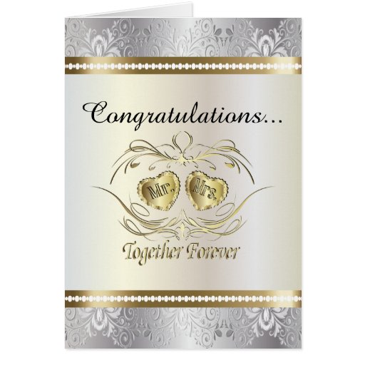 Congratulations to the Mr and Mrs Wedding Card | Zazzle