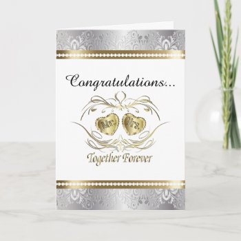 Congratulations To The Mr And Mrs Wedding Card by DesignsbyDonnaSiggy at Zazzle