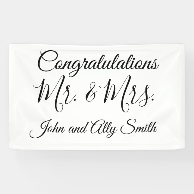 Congratulations to the New Mr. & Mrs. Banner (Horizontal)