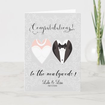 Congratulations To The Newlyweds Card by CreativeMastermind at Zazzle