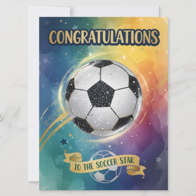 Congratulations to the Soccer Star Card (Front)