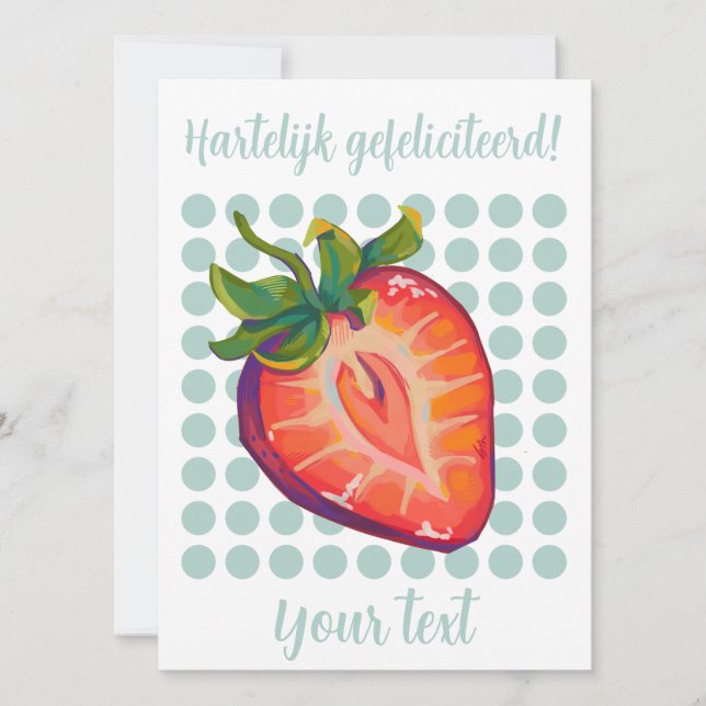 Congratulations to the strawberry holiday card (Front)