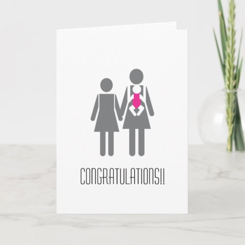Congratulations to Two New Moms Card