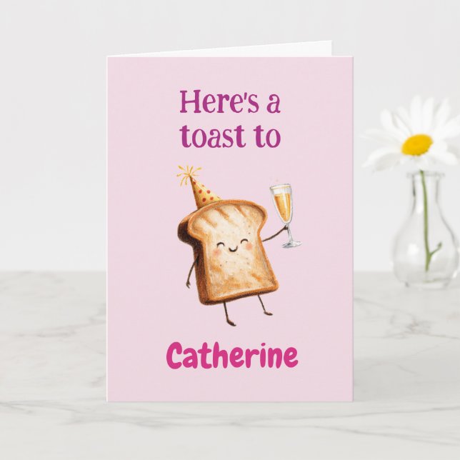 Congratulations to Women, Funny Toast, Bubbly  Card (Small Plant)