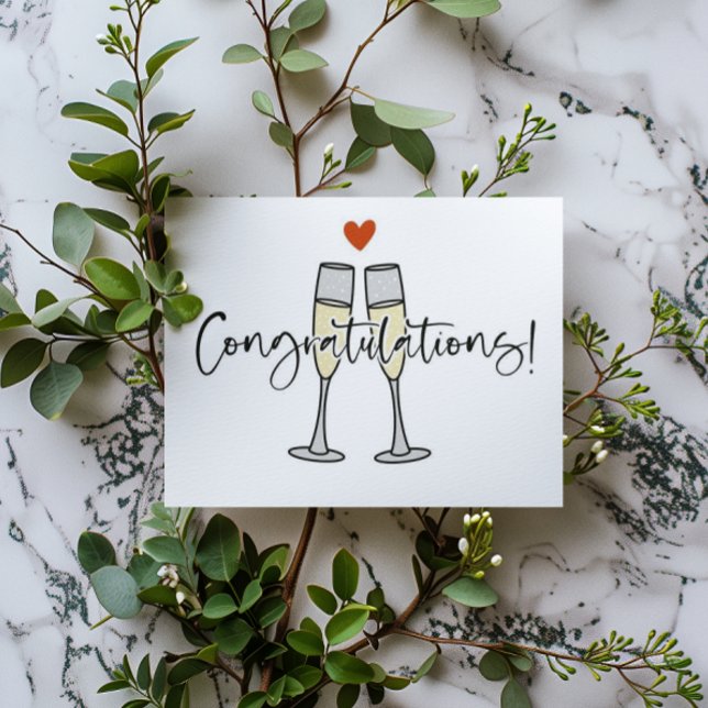 Congratulations Toast Engagement Wedding Card (Creator Uploaded)