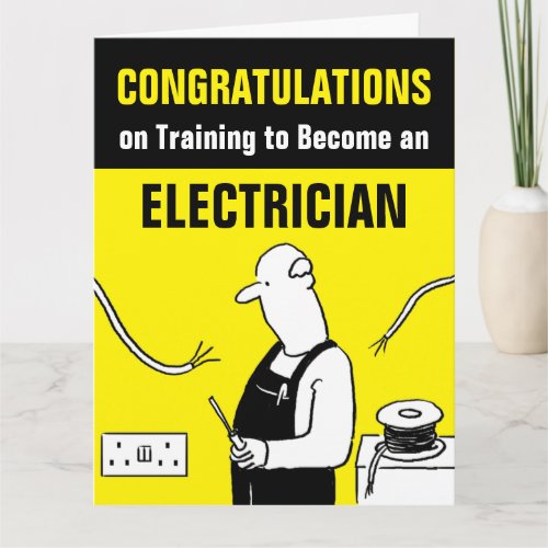 Congratulations Training to Become an Electrician Card