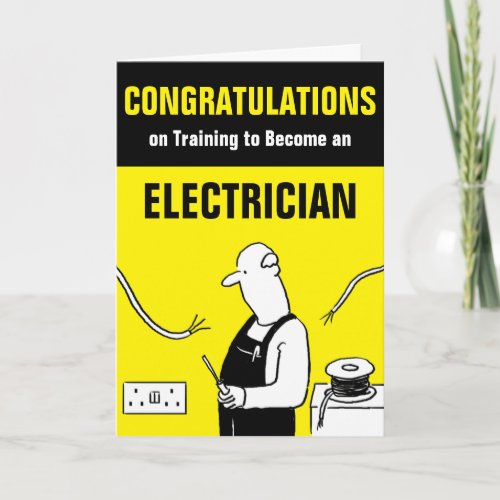 Congratulations Training to Become an Electrician  Card