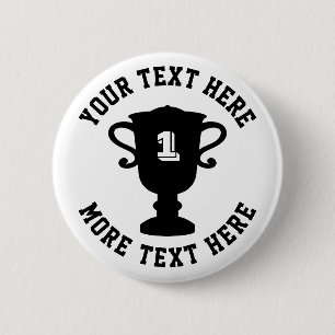 Congratulations trophy cup 1st place prize button