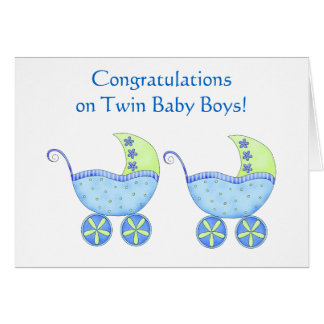 Congratulations Twin Boys Cards | Zazzle