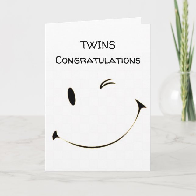***CONGRATULATIONS** ***TWINS*** CARD (Front)