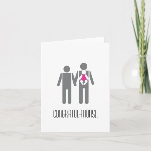 Congratulations _ Two Dads and a Daughter Card