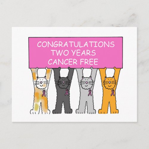 Congratulations Two Years Cancer Free Postcard