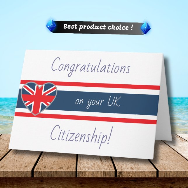 Congratulations UK Citizenship British Flag Card (Creator Uploaded)