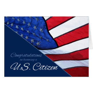Congratulations US Citizenship US Flag Card