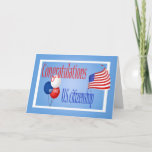 Congratulations Us Citizenship Us Flag Card at Zazzle