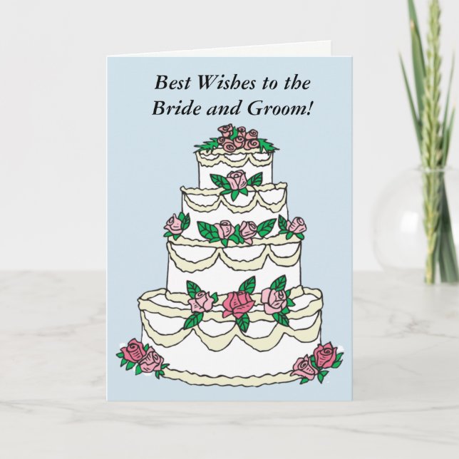 Congratulations Wedding Best Wishes BRIDE & GROOM Card (Front)