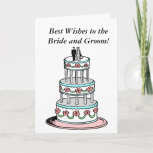 Congratulations Wedding Best Wishes BRIDE & GROOM Card