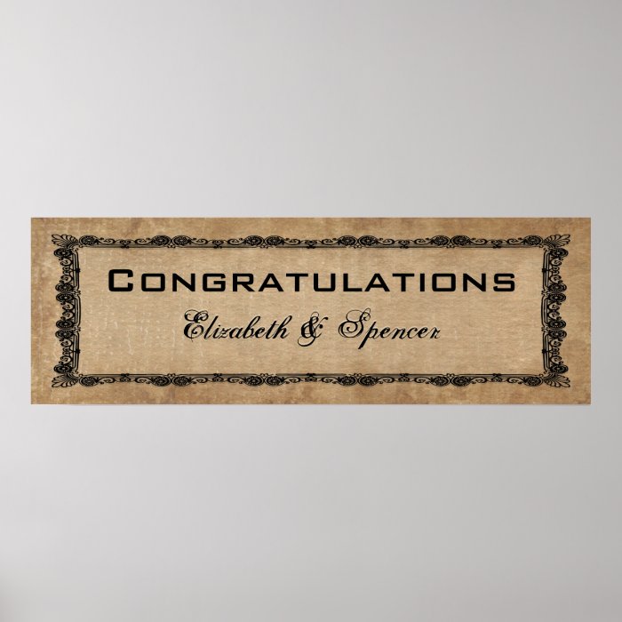 Congratulations Wedding Couple Posters