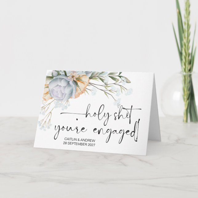 Congratulations Wedding Engagement Bride and Groom Card (Front)