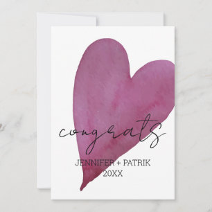 Congratulations Wedding Engagement Gift Heart Announcement