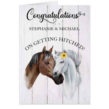 Congratulations Wedding Engagement Horse Western by ColorFlowCreations at Zazzle