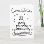 Congratulations Wedding Engagement Sketch Doodle  Card