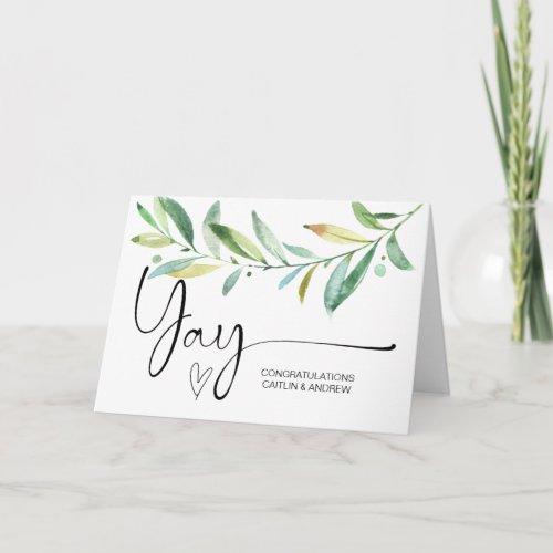 Congratulations Wedding Engagement Yay New Baby Card